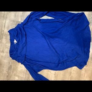 Long sleeve blue sweater dress